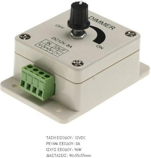 Optonica Wandmontierter Dimmerschalter mit Rahmen LED-Streifen Rotierend