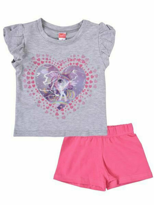 Joyce Kids Set with Shorts Summer 2pcs Gray