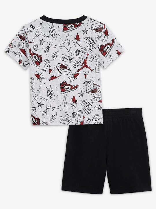 Kids' Set with Shorts Summer 2pcs White Flight