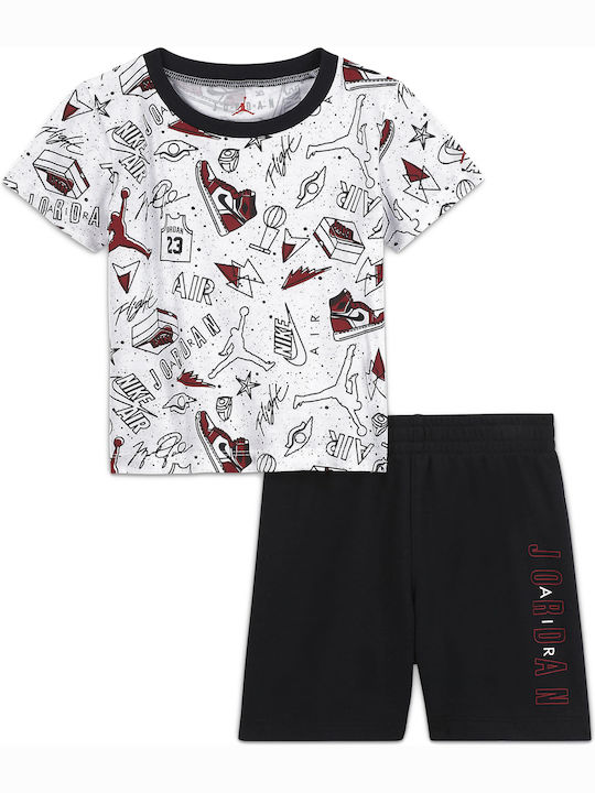 Kids' Set with Shorts Summer 2pcs White Flight