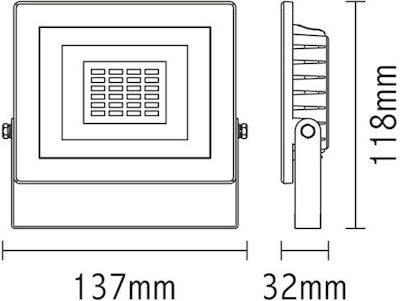 Aca Waterproof LED Flood Light 10W Cold White 6000K IP66