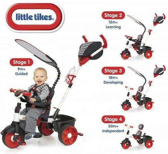 Little Tikes Convertible Kids Tricycle with Parental Handle for 9 Months Black