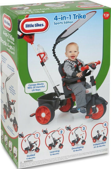 Little Tikes Convertible Kids Tricycle with Parental Handle for 9 Months Black