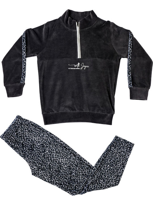 Joyce Kinder-Set mit Leggings Winter 2Stück Schwarz