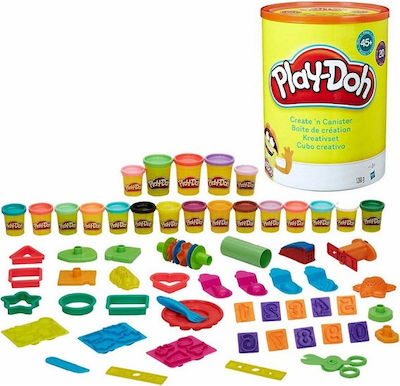 Hasbro Play-Doh Πλαστελίνη - Παιχνίδι Create N Canister για 3+ Ετών, 20τμχ