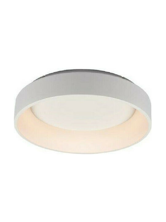Aca Modern Metallic Ceiling Mount Light with Integrated LED in White color 45pcs