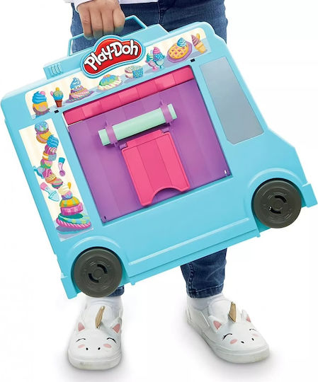 Hasbro Play-Doh Plasticine Ice Cream Truck Game For Ages 3 Plus 5 Pieces