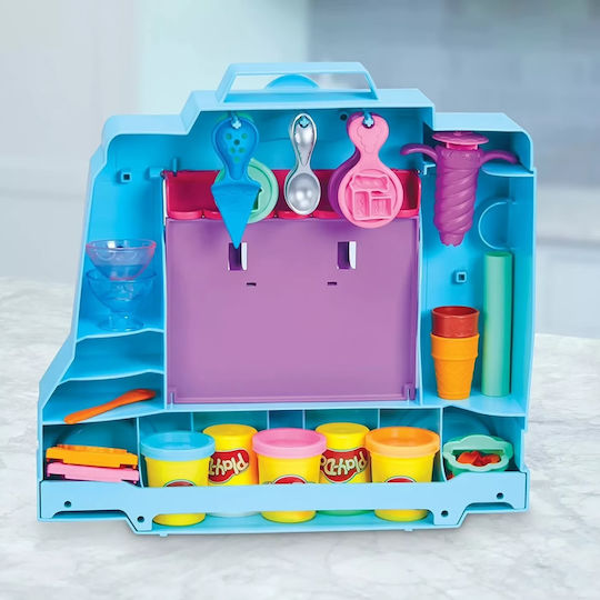 Hasbro Play-Doh Plasticine Ice Cream Truck Game For Ages 3 Plus 5 Pieces