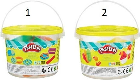 Hasbro Play-Doh Plasticine Game Pastry For 3+ Years 2pcs (Miscellaneous Designs)