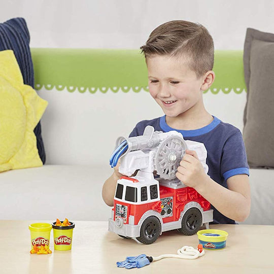 Hasbro Play-Doh Spielset Modellierknete Räder Feuerwehrauto mit 5 Farben für 3+ Jahre