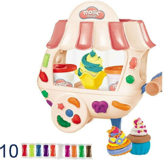 Snainter Knete Spiel-Set Pasticzumařákia Eisdiele Für 3+ Jahre, 10 Stück