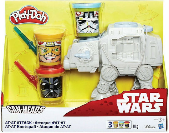 Hasbro Плей-Доу Пластелини - Игра Star Wars At-At Attack с Кутии Глави за 3+ Години 2 Бр