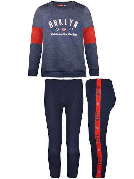 Energiers Kids Set with Leggings Winter 2pcs Navy Blue