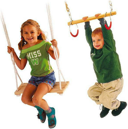 Vedes Hanging Wooden Swing 200x18x18cm for Children Aged 3+