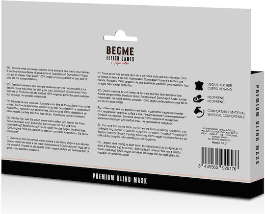 Dream Love Begme Black Edition Premium Blind Mask BDSM Mask in Black Color