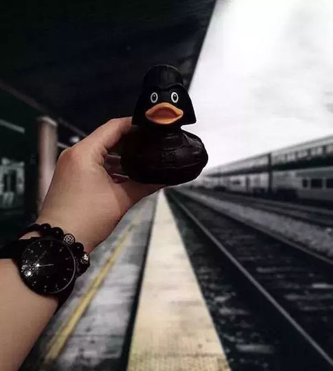 Lilalu Black Star Rubber Duck 8.5εκ.