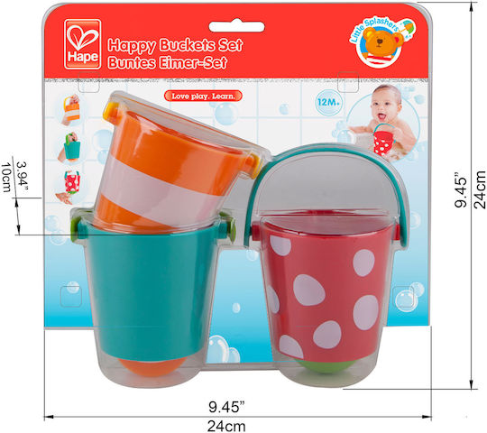 Hape Happy Bucket Jucărie de baie pentru 12++ luni