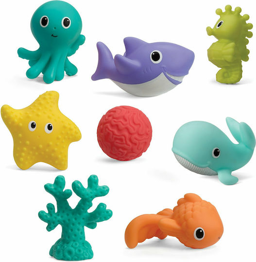 Infantino Aquarium Bath Squirters Water Faces for 0++ Months 8pcs