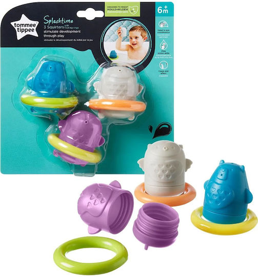 Tommee Tippee Splashtime Squirtee Bath Floats Water Face for 6++ Months