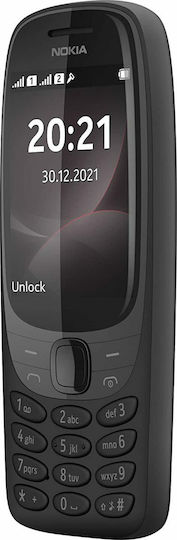 Nokia 6310 2021 Dual SIM Κινητό με Κουμπιά (Αγγλικό Μενού) Black