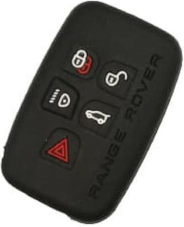 Silicone Car Key Cover Case with 5 Buttons for Rover Black