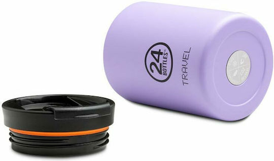 24Bottles Inox Thermo Lunch Box Travel Tumbler Purple 350ml