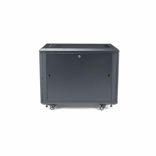 StarTech Επιδαπέδια Καμπίνα Rack 12U 55x54.5x126.5cm Μαύρο RK1236BKF