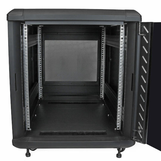 StarTech Επιδαπέδια Καμπίνα Rack 12U 55x54.5x126.5cm Μαύρο RK1236BKF