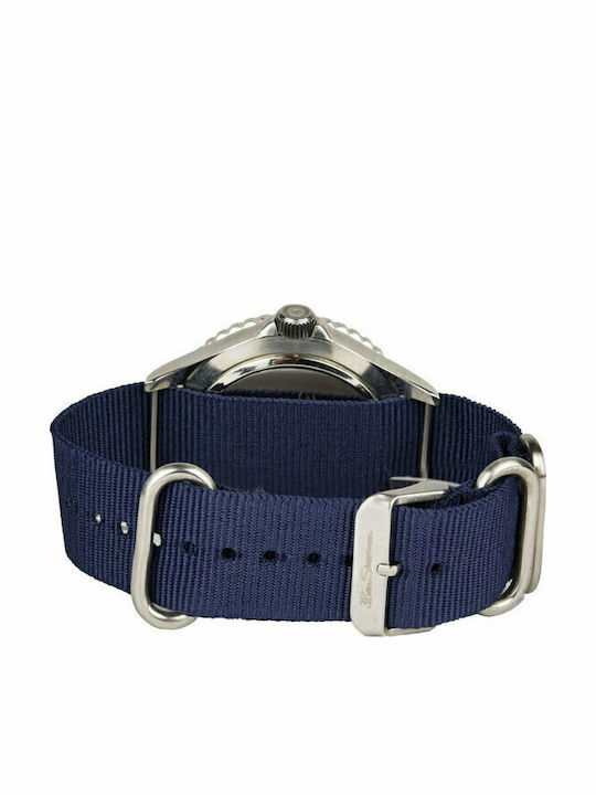 Ben Sherman The Originals Herrenuhr 41mm Batterie mit Blau Stoffarmband