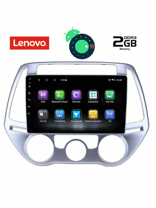 Lenovo Car-Audiosystem für Audi A7 Hyundai i20 2008-2013 mit A/C (Bluetooth/USB/AUX/WiFi/GPS/Apple-Carplay) mit Touchscreen 9" DIQ_LVB_4227AC