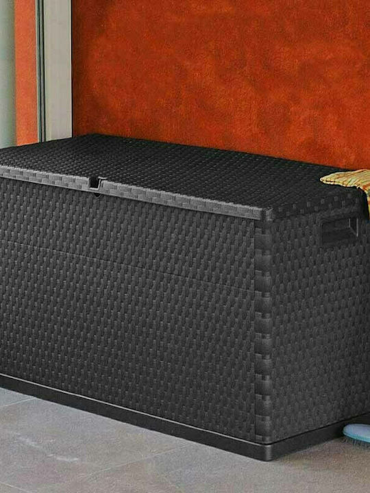 Toomax Rattan Outdoor Storage Box Italy 420lt Dark Anthracite 120x56x63cm