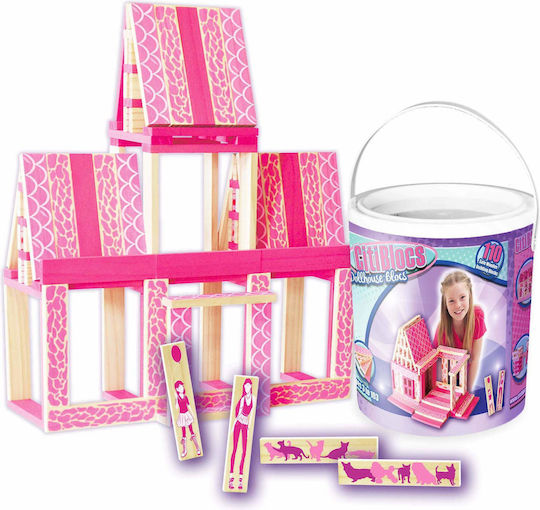 Alex Toys Wooden Building Blocks Doll House for 3+ Years 110 Pieces