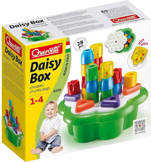 Quercetti Jucărie de Sortare a Formelor Daisy Box cu Sunete pentru 12++ Luni