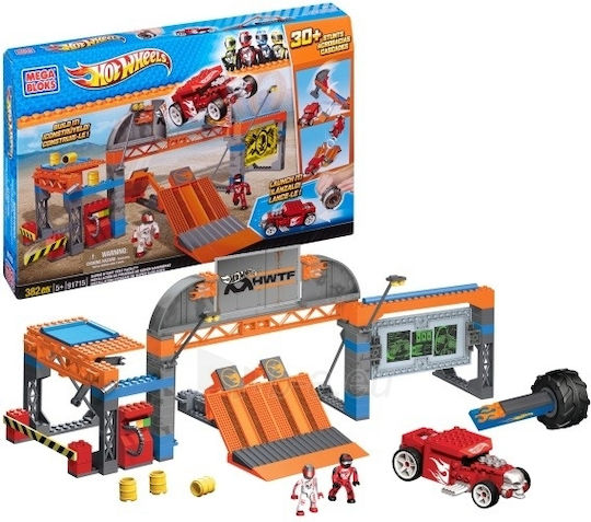 Mega Bloks Hot Wheels Building Blocks Super Stunt Test Facility For 5+ Years 382 Pieces