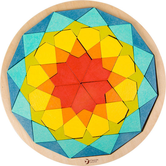 Classic World Блокчета Mandala Дървени за 1.5+ години 72бр