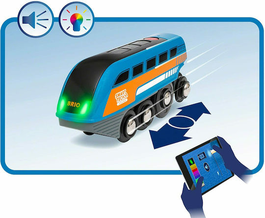 Brio Toys Smart Tech Sound Action Σετ με Τρενάκι από Ξύλο για 3+ Ετών