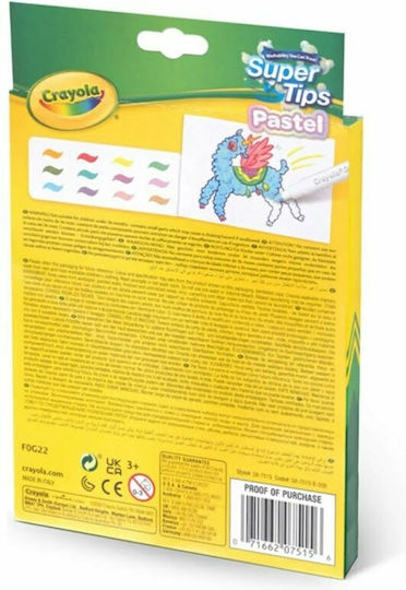 Crayola Pastel Lavabili Markere de Desen Set 12buc
