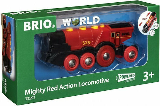 Brio Toys Mighty Red Action Locomotive Τρενάκι με Ήχο και Φως για 3+ Ετών