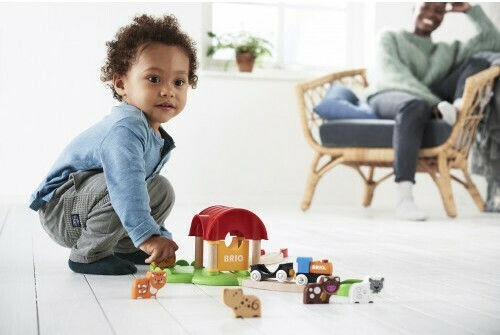 Brio Toys My First Farm Set with Train with Sound for 1.5+ years+ Years
