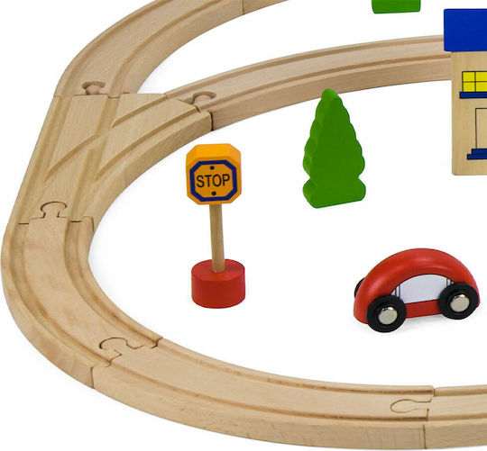 Viga Toys Сет с Влакче от Дърво за 3+ години+ Години