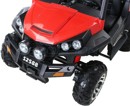 Commander Buggy Doppelsitzer Mit Fernbedienung 24 Volt Rote Für 2+ Jahre