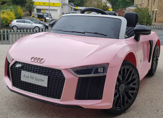 Audi Spyder Cu Un Loc Cu Telecomandă Licențiat 12 Volți Roz