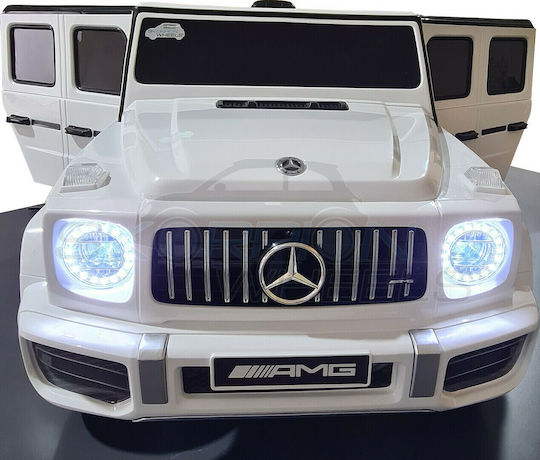 Mercedes AMG G63 Cu Un Loc cu Telecomandă Licențiat 12 Volți Alb