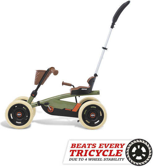 Berg Toys Tricicletă Pentru Copii Buzzy Retro 2 În 1 Cu Spațiu De Depozitare Mâner Pentru Părinți Și Tricicletă Pentru Copii Pentru 2-5 Ani Verde