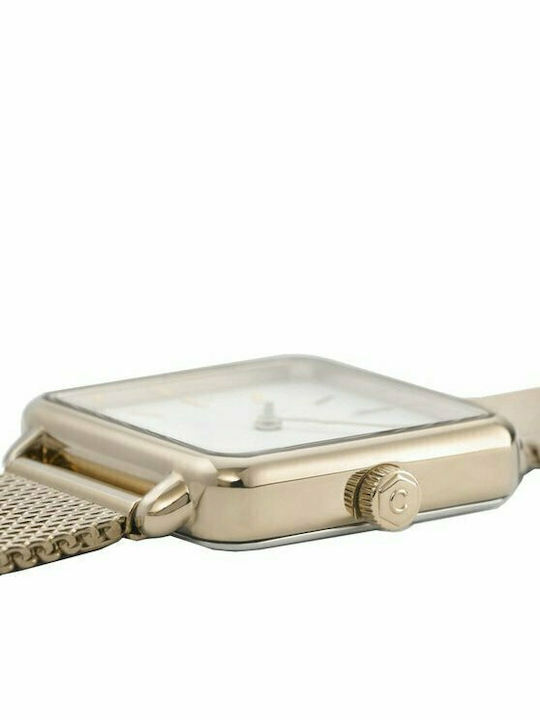 Cluse La Tetragone Women's Watch with Gold Metal Bracelet