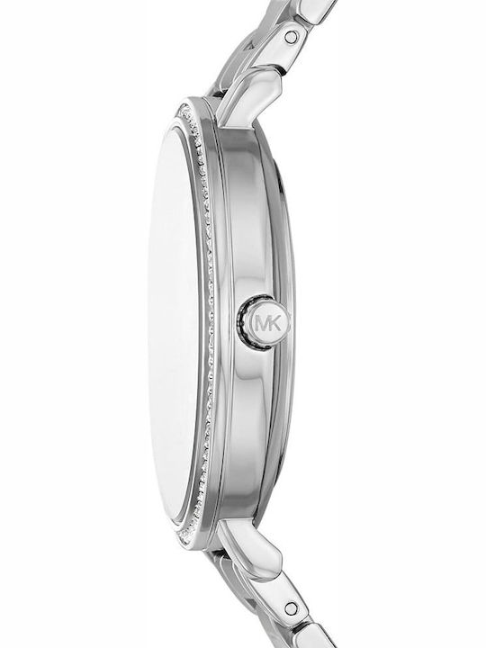 Michael Kors Pyper Γυναικείο Ρολόι 38mm Μπαταρίας με Ασημί Μεταλλικό Μπρασελέ