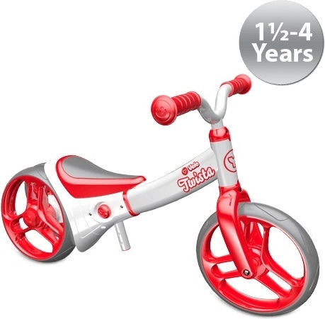 Y Volution Bicicletă de Echilibru pentru Copii Velo Twista Roșu