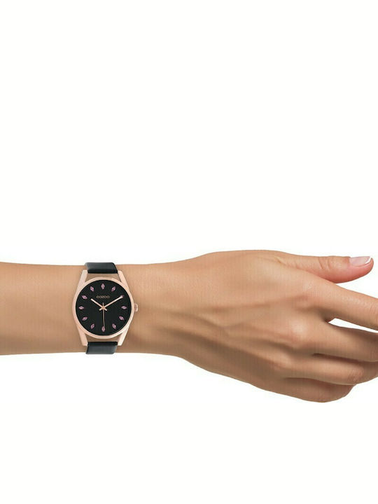 Oozoo Timepieces Кварцов Часовник с Кожена Каишка