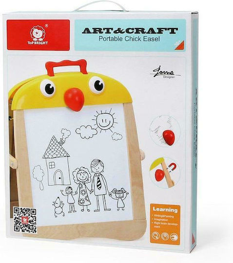 Top Bright Magnetic Board Markerboard Blackboard Double Sided 47.5x47.5cm