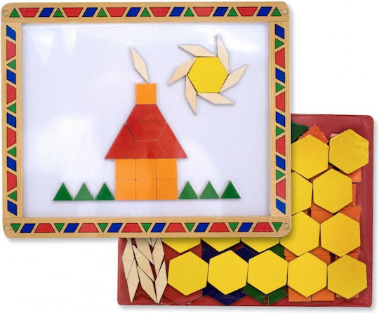 Melissa & Doug Magnetic Pattern Block Kit Tablă magnetică Față și spate 36.8x35.6cm